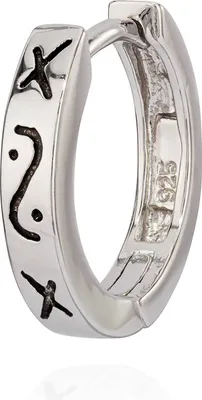 Produktbild von Einzel Keltische Creole 925 Silber 16mm glanz anlaufgeschützte Wikinger Ohrringe