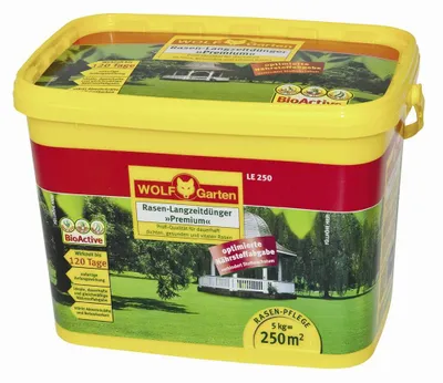 Obrázek produktu pro WOLF Trávník Dlouhodobé hnojivo Premium 250 m2 LE 250