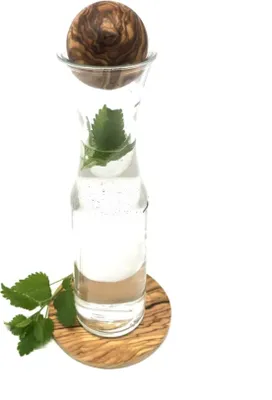 Produktbild von Karaffen-Verschluss in 2 Größen zur Auswahl + Untersetzer für Gläser Spritzschutz Wasserflecken
