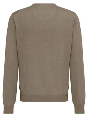 Zdjęcie produktu dla Fynch Hatton – męski sweter z dekoltem w serek (SFPK211), rozmiar: L, Fynch Hatton kolor: taupe (864)