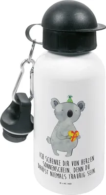 Produktbild von Mr. & Mrs. Panda Trinkflasche Koala Geschenk - Weiß - Wasserflasche, schulflasche, Kindergarten, Sportflasche, Geburtstag, Kinder, Party