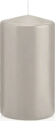 Produktbild von Stumpenkerzen Zinn Grau 130 x Ø 68 mm, 12 Stück
