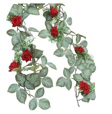 Produktbild von Künstliche Rosenranke – Blumengirlande für Haus und Garten