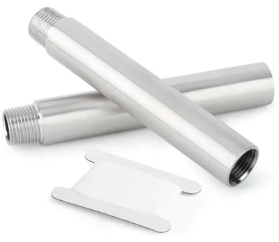Immagine prodotto di 2 raccordi in acciaio inossidabile da 100 mm, con filettatura femmina BSP da 1" e filettatura maschio BSP da 1"