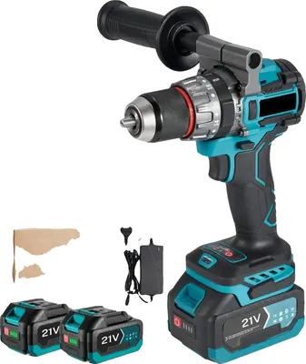 Obrázok produktu pre Ráková vŕtačka, bezuhlíkový motor, 20 stupňov krútiaceho momentu, 2 batérie, 1 nabíjačka
