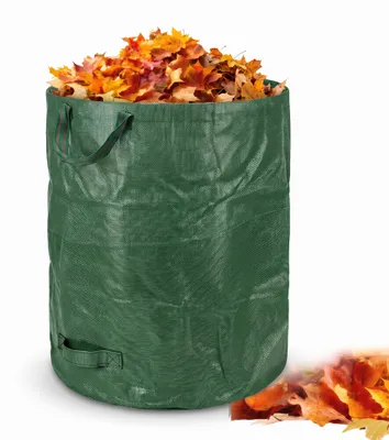 Image de Sac à déchets verts 300L résistant avec poignées - lot de 4 sacs de jardin pliables réutilisables, autoportants et imperméables pour feuilles, herbe, productTiles.product.images.aiGenerated