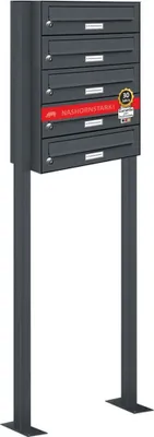 Produktbild von 5er Standbriefkasten Anlage Freistehend RAL 7016 - Anthrazit