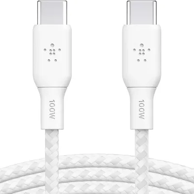 Produktbild von Belkin CAB014bt3MWH, 3 m, USB C, USB C, USB 2.0, 0,48 Gbit/s, Weiß