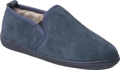 Immagine prodotto di Hush Puppies - Pantofole da uomo "Arnold", pelle FS6648 (45 EU) (blu navy)