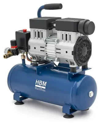 Produktbild von HBM geräuscharmer, ölfreier Kompressor 8 Liter