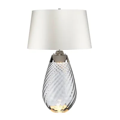 Produktbild von Elstead Lena Tischleuchte E27 74cm Rauchgetöntes Glas, Off-White Farbton Grauweiß