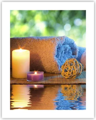 Produktbild von Poster - Poster ohne Rahmen - Natur Entspannung Spa Kerzen - 40x50 cm - Wand Bild - Wanddeko - Wandbilder - Kunstposter - Wandposter - Bilder - Kunstdruck - Wanddekoration - Wandbild - P2XPA40x50-2554
