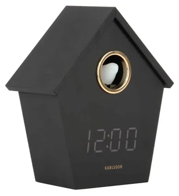 Produktbild von Karlsson - Wecker Riqueza Cuckoo - Schwarz - 6.8x13x15.3cm