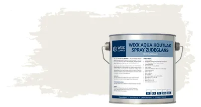 Productafbeelding van Wixx Aqua Houtlak Spray Zijdeglans - RAL 9010 | Zuiver Wit - 10L