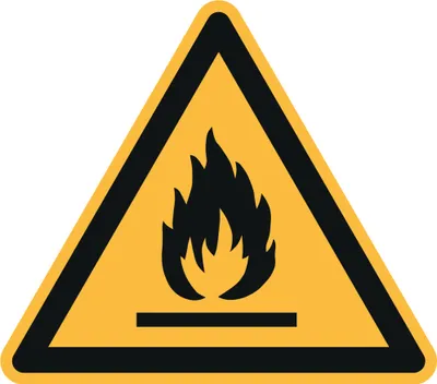 Immagine prodotto di Hinweisschild Feuergefährlich ISO 7010 Dreieck 200x200x200mm PVC