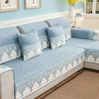 Image de Coussin de sol antidérapant - Bleu - 90 x 120 cm