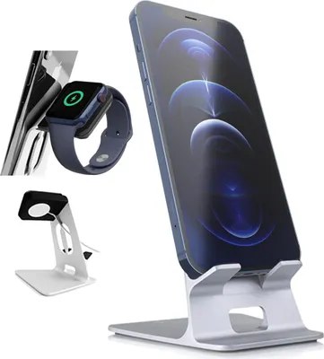 Immagine prodotto di Orzly 2-in-1 Supporto universale per smartphone e smartwatch in alluminio