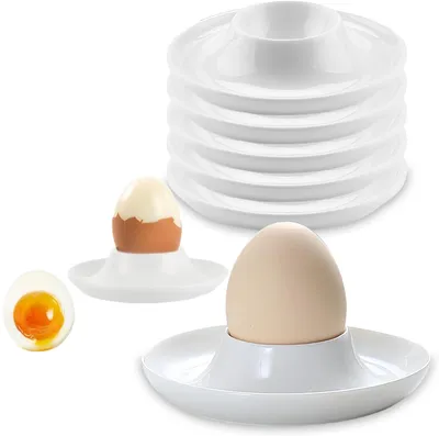 Eierdopjes 6er-Set, Weiß, PP, Ø 9,4 cm, stapelbar, spülmaschinenfest
