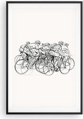 Produktbild von Gerahmtes Poster - Schwarzer Rahmen - Fahrrad Rennen Rad - 61x91,5 cm - Wand Bild - Wanddeko - Wandbilder - Kunstposter - Wandposter - Bilderrahmen - Bilder - Kunstdruck - Wandbild - P2BPA61x91-4122