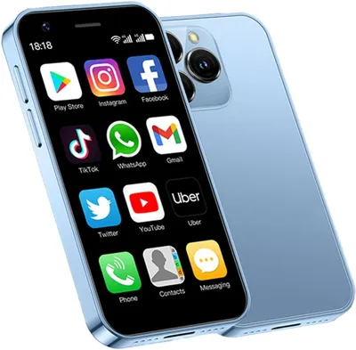 Produktbild von Viqee Mini Smartphone A19PRO - 4,5" Display, 64GB ROM, 3GB RAM, Dual SIM, Hell Blau