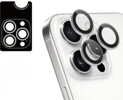 Immagine prodotto di imoshion confezione da 2 lenti di protezione per fotocamera per iPhone 16 Pro / 16 Pro Max - Bianco / Titanio
