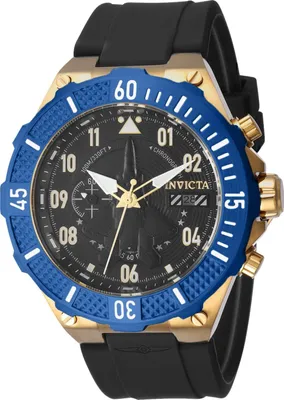 Obrázek produktu pro Invicta Aviator 39892 Pánské Hodinky - Quartz Hnutí - Nerezová Ocel s Černým Ciferníkem - 50 mm