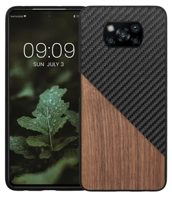 Produktbild von kwmobile Hülle kompatibel mit Xiaomi Poco X3 NFC / Poco X3 Pro - Handyhülle - Handy Schutzhülle - Smartphone Cover - Dunkelbraun Schwarz