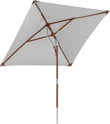 Produktbild von anndora Sonnenschirm 2x2m eckig Knickbar Hellgrau Balkonschirm
