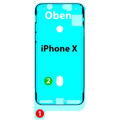 Produktbild von Apple iPhone X Display-Kleber doppelseitig vorgeschnitten für einfache Montage