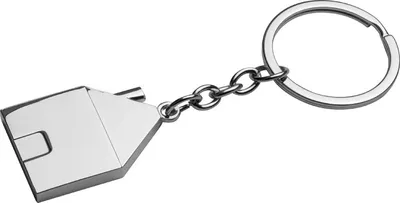 Produktbild von Metall Schlüsselanhänger in Hausform