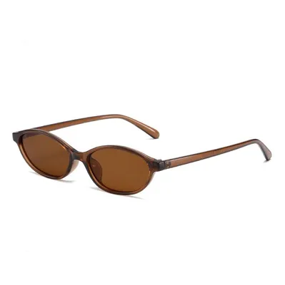 Image de Lunettes de soleil Cat Eye pour femmes – Lunettes de soleil ovales rétro et fines – Lunettes vintage tendance avec protection UV400 – Lunettes de soleil tendance pour femmes