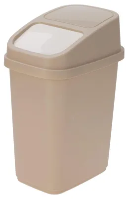 Productafbeelding van Afvalbak met schommeldeksel - 17 liter - Beige