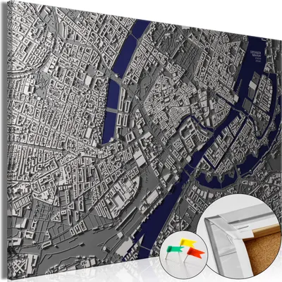 Produktbild von Vliesstoff Korkbild - Copenhagen Center 60x40 cm Städte k-A-0511-p-a