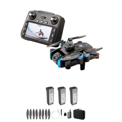 Produktbild von Zimilo GPS Drohne, Fltbar, mit 180° EIS-Hauptkamera, 5G-Fernsteuerung, Eingebauter 4,5" Bildschirm, 25 Min Flugzeit, 1300mAh Akku, Schwarz