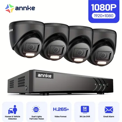 Obrázok produktu pre Bezpečnostný systém – Kamerový systém – Monitorovacia kamera – 8-kanálový DVR – Detekcia pomocou umelej inteligencie – Nočné videnie