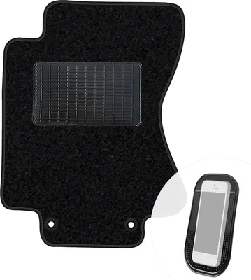 Produktbild von moto-MOLTICO Fahrer Fußmatte Auto Velours Fahrerseite Autoteppiche Schwarz Fahrermatte 1-teilig passend für Jaguar S-type 1999-2007