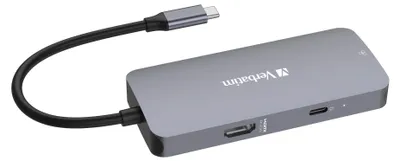 Productafbeelding van VERBATIM 32150 Multiport-hub CMH-05, 5 poorten, USB-C Pro, grijs/zwart
