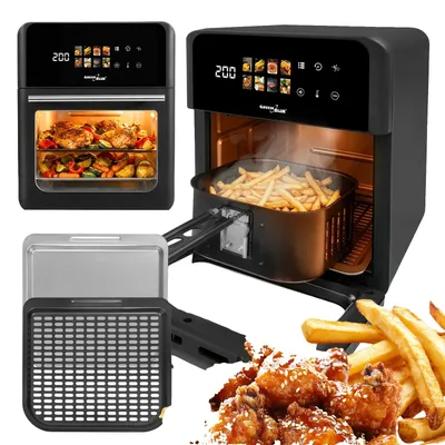 Image de Friteuse à air chaud, capacité de 10 l, puissance de 1 800 W, noir