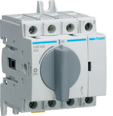 Immagine prodotto di HAGER HAB406 Interruttore di manovra sezionatore 4P 63A