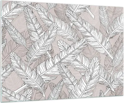 Produktbild von Bilder auf glas - Feder Grafiken - 100x70cm - Glasbilder - Wandbilder - Kunstdruck - zum Aufhängen bereit - Wanddekoration aus Glas - Glas Bilder - Wandbild auf Glas - Einteilig - GAA100x70-3560