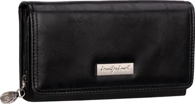 Produktbild von JENNIFER JONES Damen Geldbörse Portemonnaie Schwarz (1108)