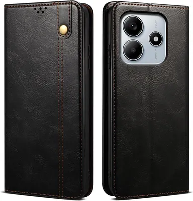 Obrázek produktu pro Pouzdro pro Xiaomi Redmi Note 14 4G kožené flip pouzdro peněženka s funkcí stojánku černé
