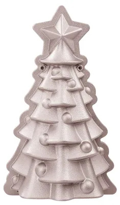 Produktbild von Dr. Oetker Motivbackform Tannenbaum White Christmas Baking, Backform für Weihnachten, Tannenbaumform mit Antihaftbeschichtung, langlebige Backform, hochwertige Kuchenform (Farbe: Creme-Metallic)
