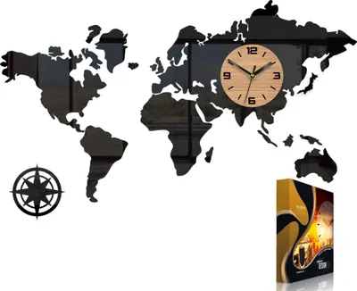 Produktbild von ModernClock, Weltkarte, Wanduhr 70cm
