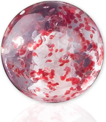 Produktbild von viva-adorno 1,2x4mm Piercing Schraubkugel Ersatzkugel Kunststoff Kunststoff Transparent Glitter Glitzer Innengewinde Z338,rot
