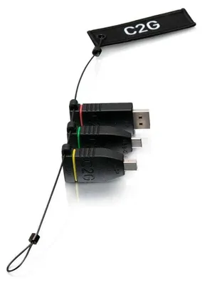 Productafbeelding van C2G Universele adapterring met kleurgecodeerde connectoren - Video-/audio-adapterset - Zwart - Ondersteunt 4K