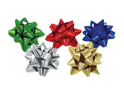 Obrázek produktu pro Stuha rozeta MFP metalická 1/5cm mix barev cena za 1 ks