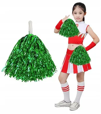 Produktbild von Gacek Pompons Cheerleaderin Grün - Kostüm Accessoire