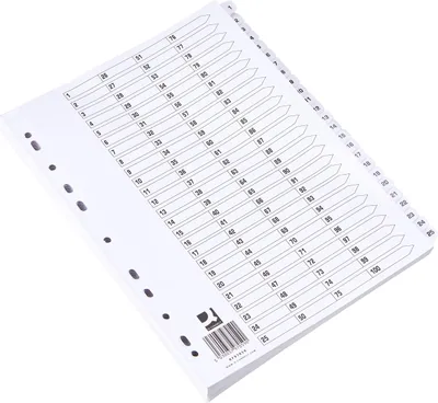 Immagine prodotto di Q Connect 1-100 Registro in Mylar, A4