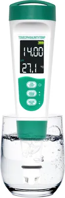 Produktbild von OKWISH Wassertests, 5-in-1 Wasserqualitätstester – pH, TDS, Leitfähigkeit, Salzgehalt & Temperatur Messgerät für Trinkwasser, Pool, Aquarium, Spa & Hydroponik